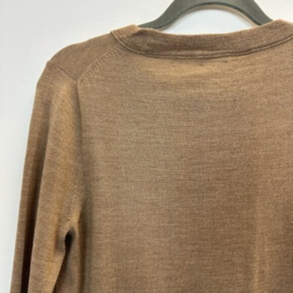 J.Crew Merino Wool Crew Neck Sweater Medium Tan Brown - Picture 8 of 13
